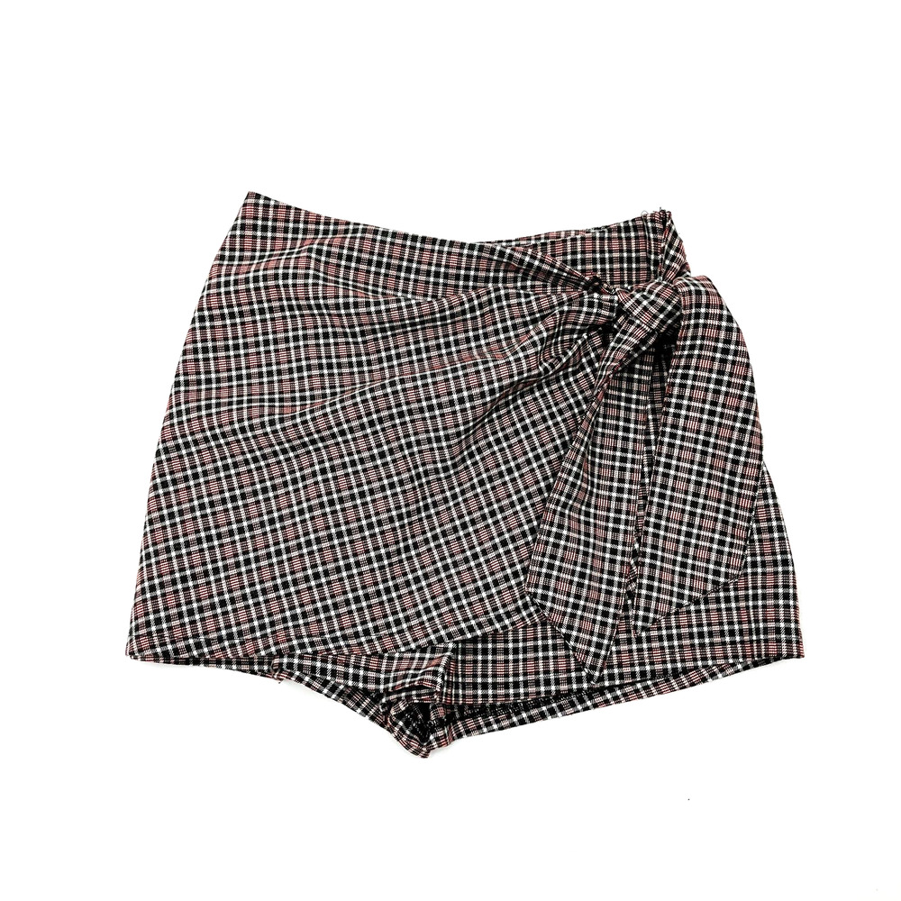 Abercrombie & Fitch Plaid Wrap Skort Mini Skirt with Shorts Academic SizeXS